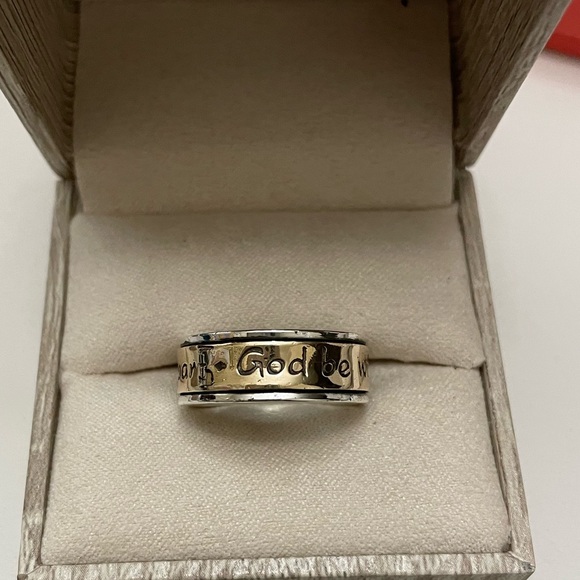 Retired James Avery God Be With Us Band in 14kt Gold with...